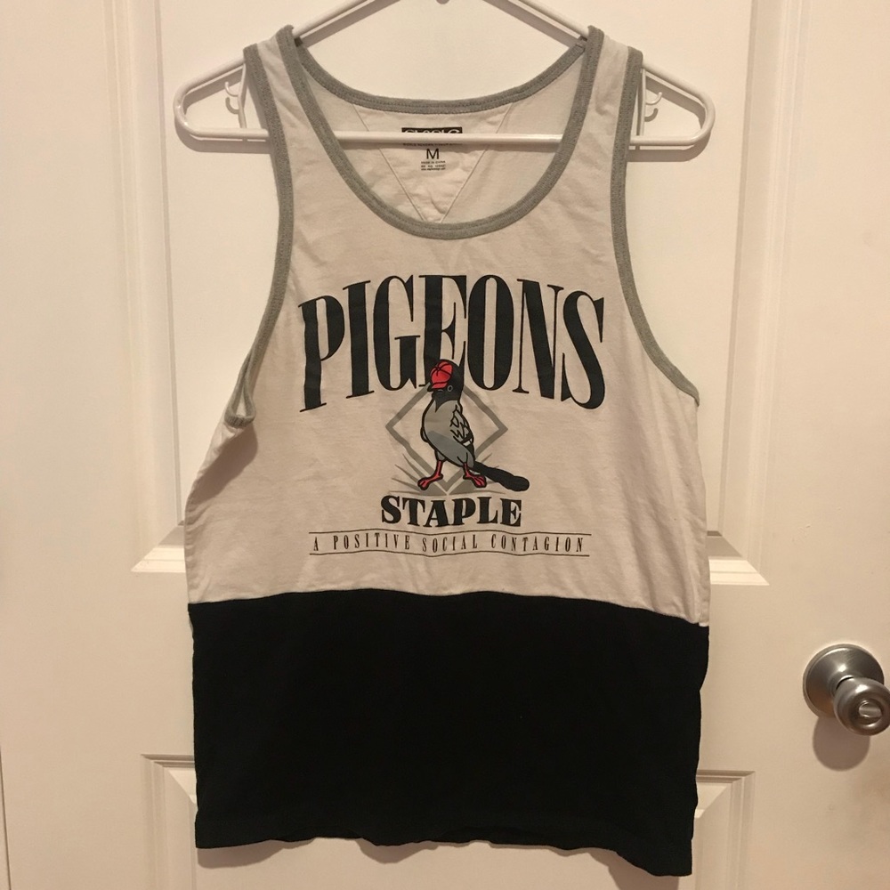 Pigeons staple mens tank top